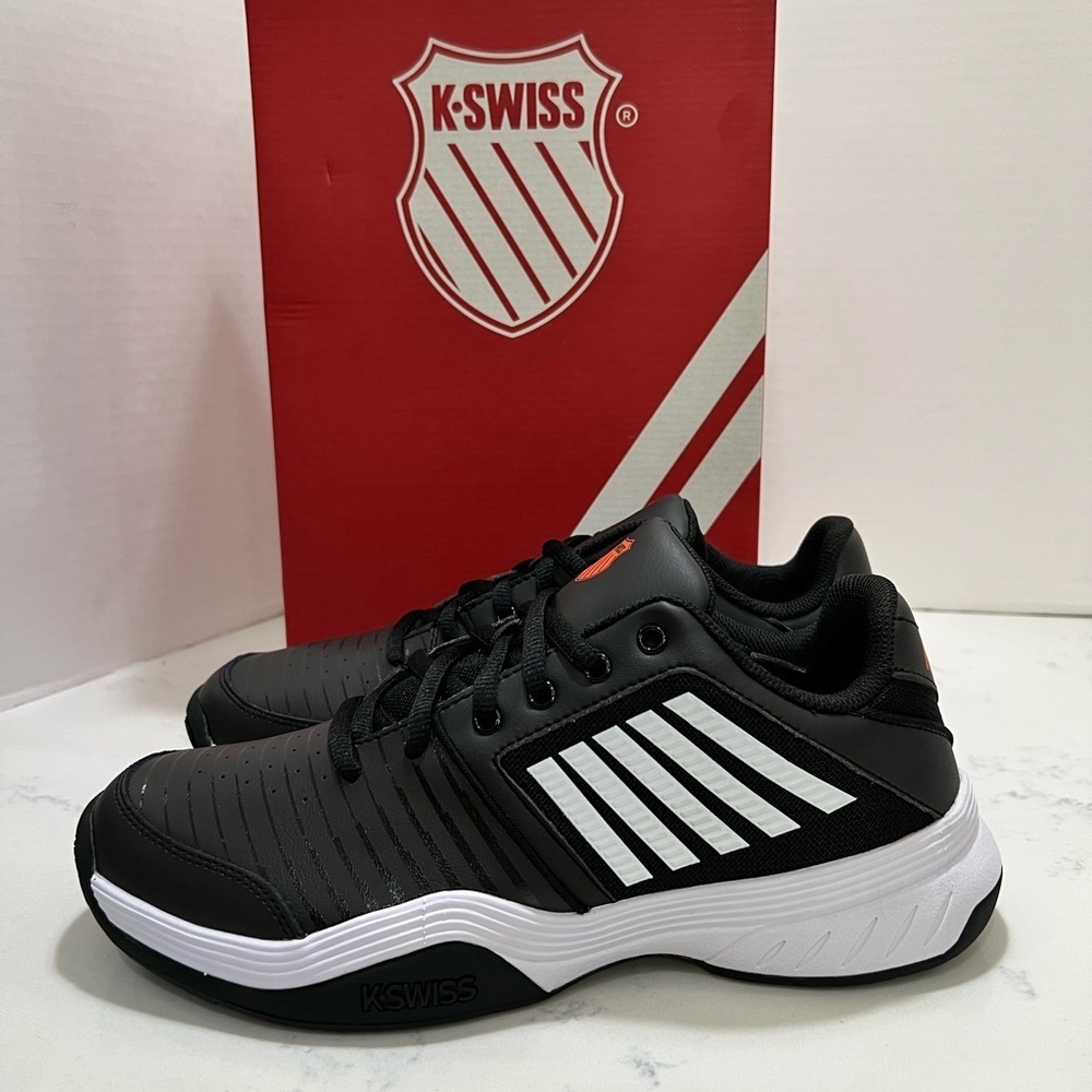 K-Swiss Court Express Black and White Shoes - Picture 4 of 10